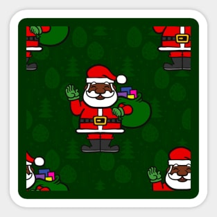 african santa claus christmas tree gifts Sticker